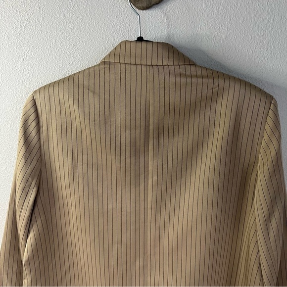NWOT Everlane Oversized Striped Blazer Cornstalk & Black Tan Business Women’s 12 - Picture 12 of 13